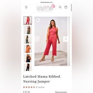 Latched Mama Size XS  Ribbed Nursing  romper